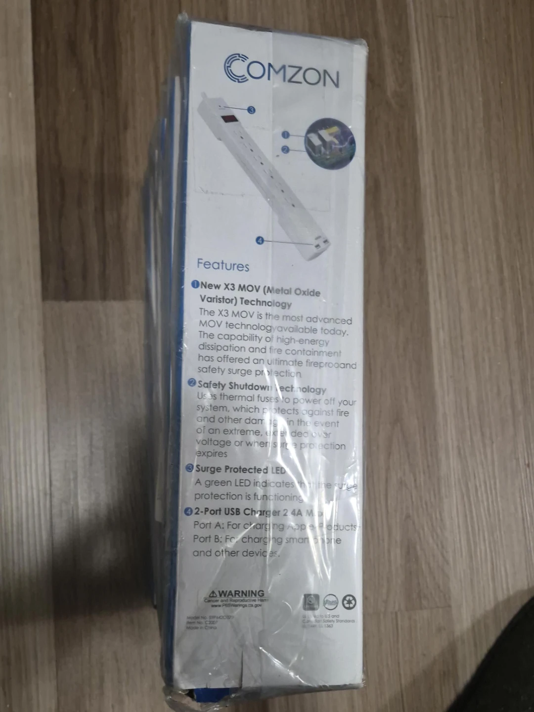 Comzon Surge Strip with USB Charger - photo 2