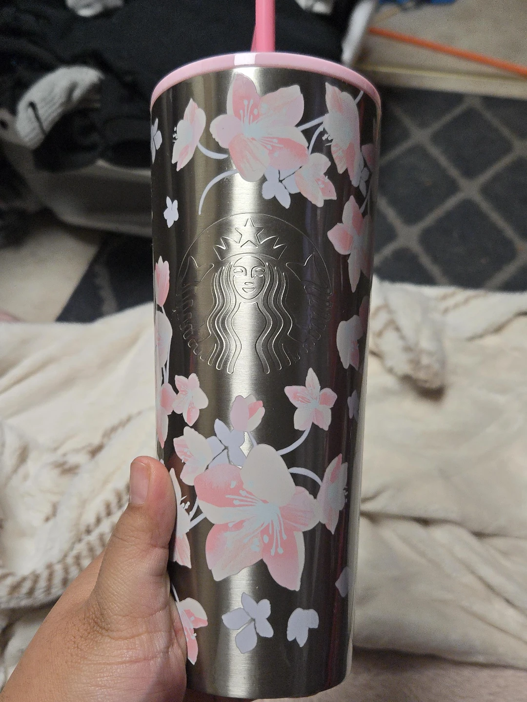 Starbucks Cherry Blossom Stainless Steel Tumbler 24 oz