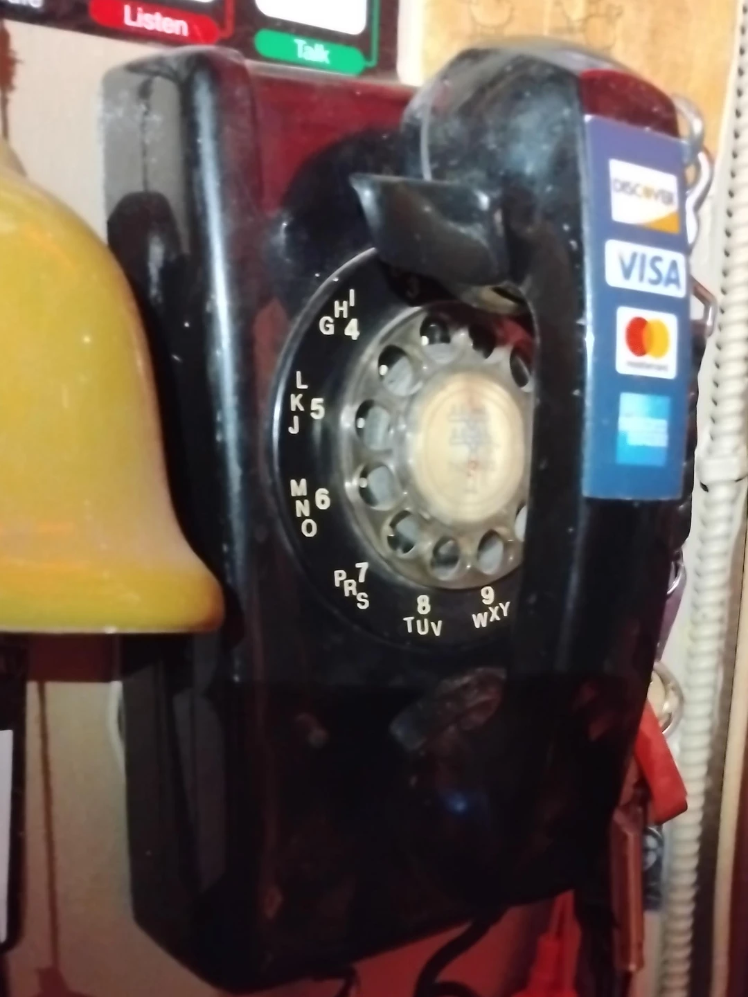 Black Rotary Dial Wall Phone