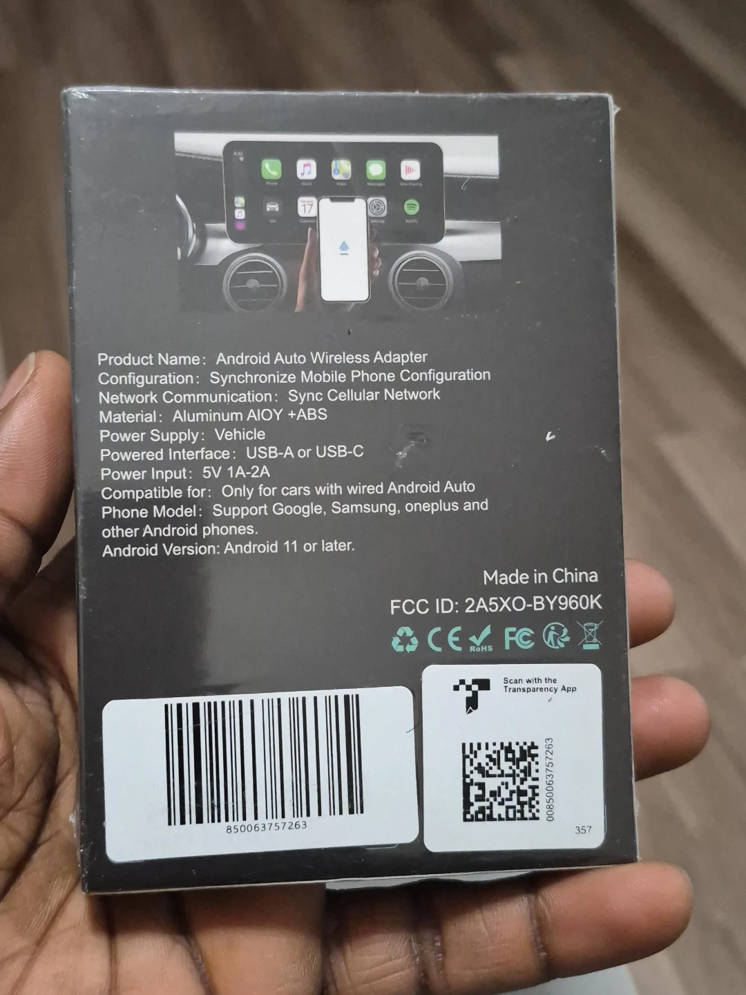 Wireless Android Auto Adapter BY960H