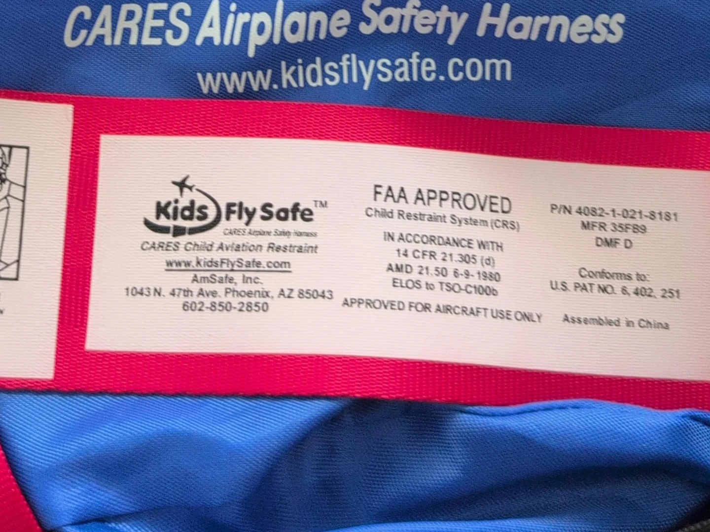 CARES Airplane Safety Harness 🏆