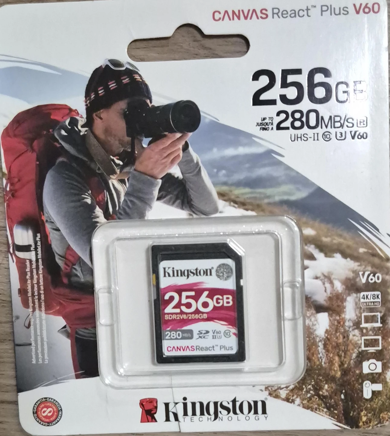Kingston 256GB SD Card - React Plus V60