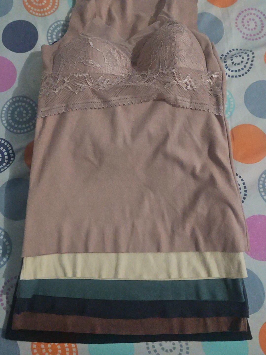 Women's Lace Trim Camisole with Built-in Bra