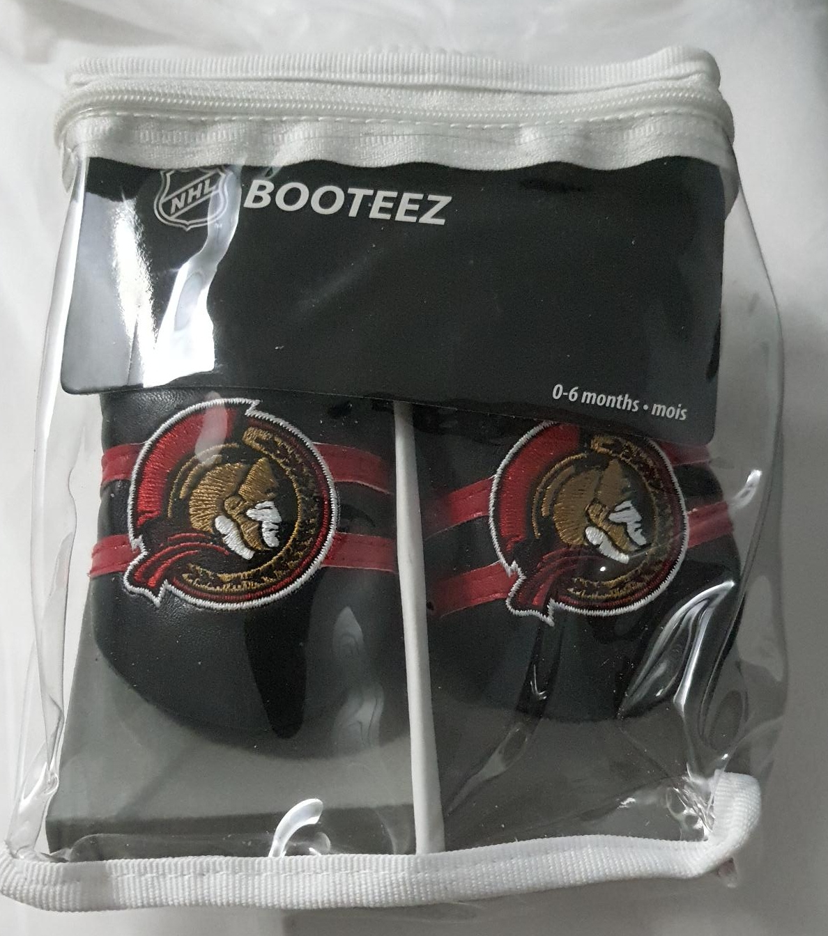 NHL Ottawa Senators Booteez Baby Booties 0-6 Months