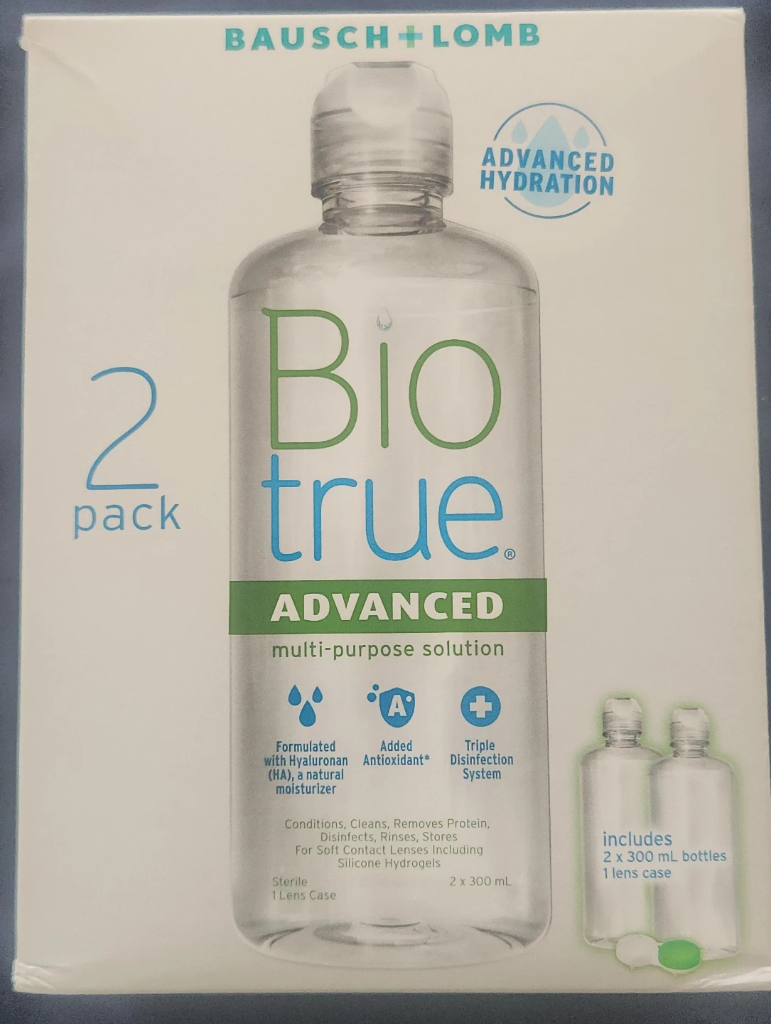 Sealed box - BioTrue contact Solution, 2 x 300 mL