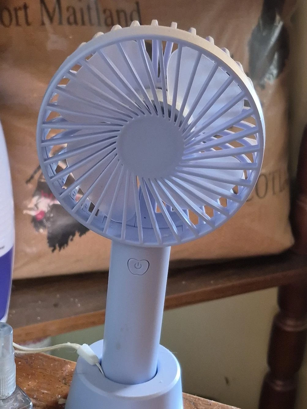 Light Blue Portable Handheld Fan