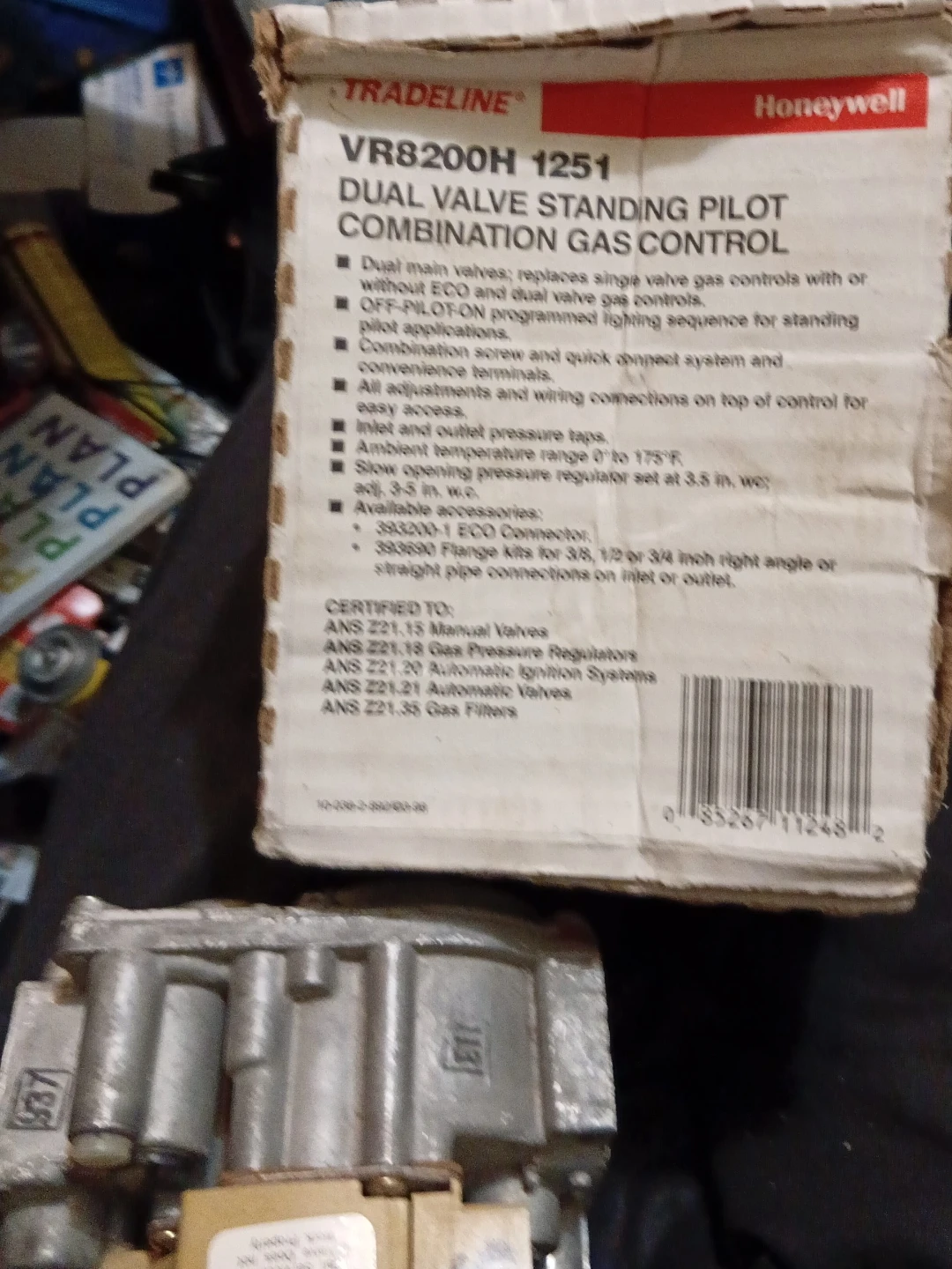 Honeywell 1251 Dual Valve Pilot Combination Gas Control