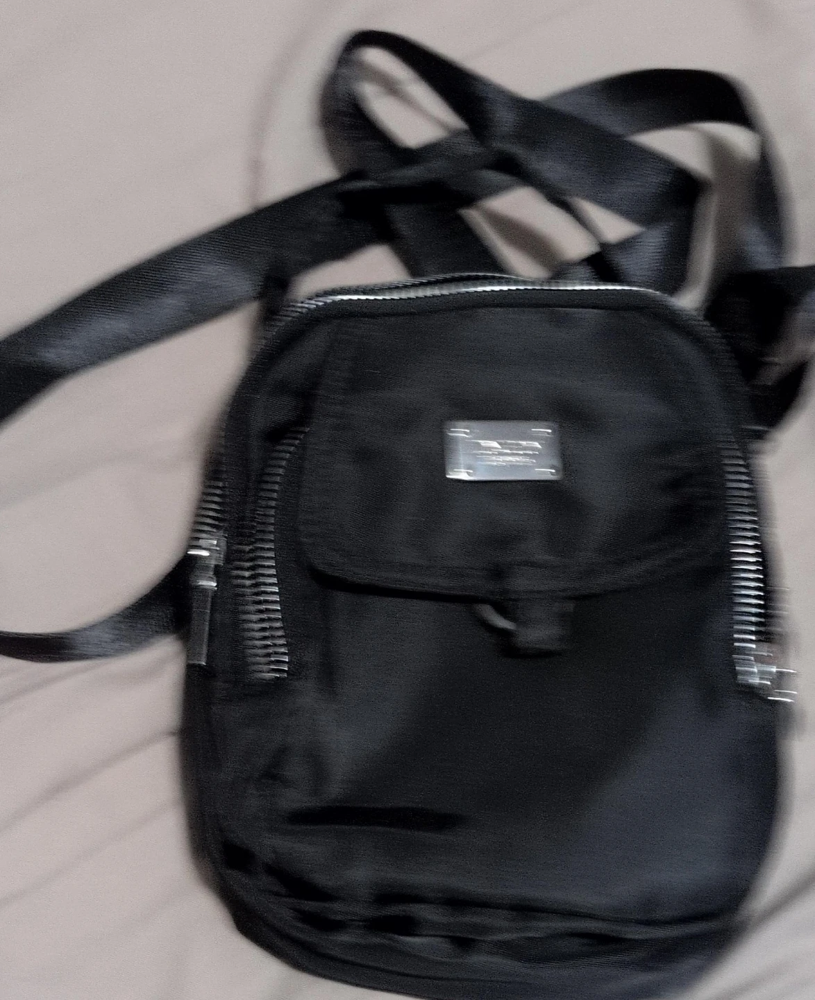 Black Nylon Crossbody Bag