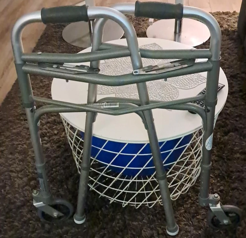 Lumex Folding Walker with Wheels