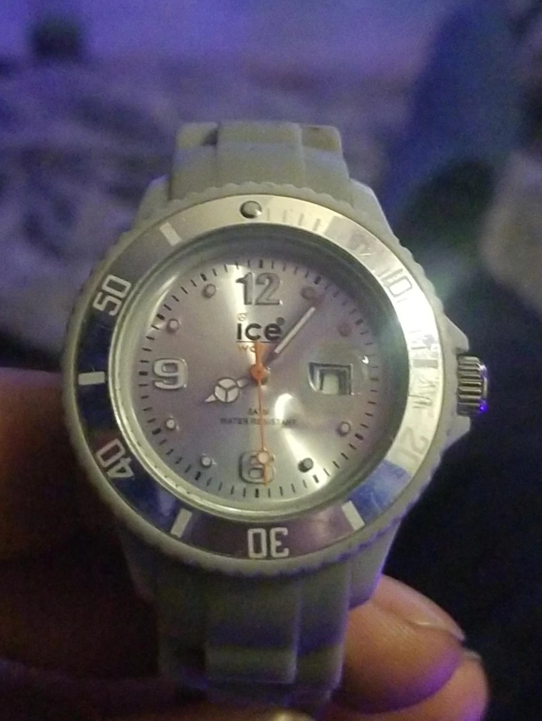 ICE Watch Silver Dial Grey Silicone Band