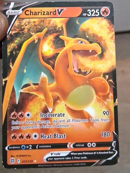 Pokemon Charizard V Trading Card 017/172