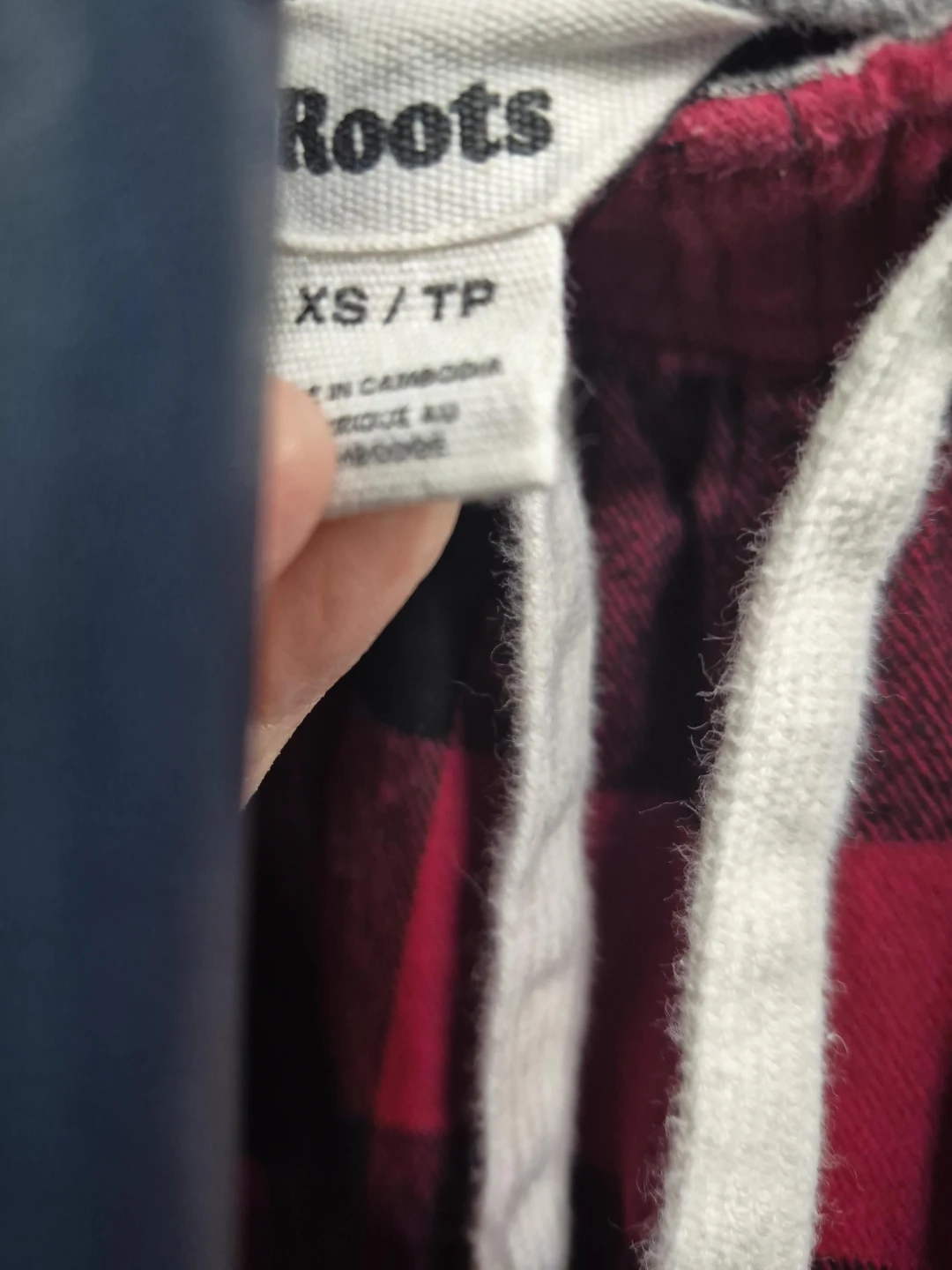 Roots Red and Black Plaid Shirt XS