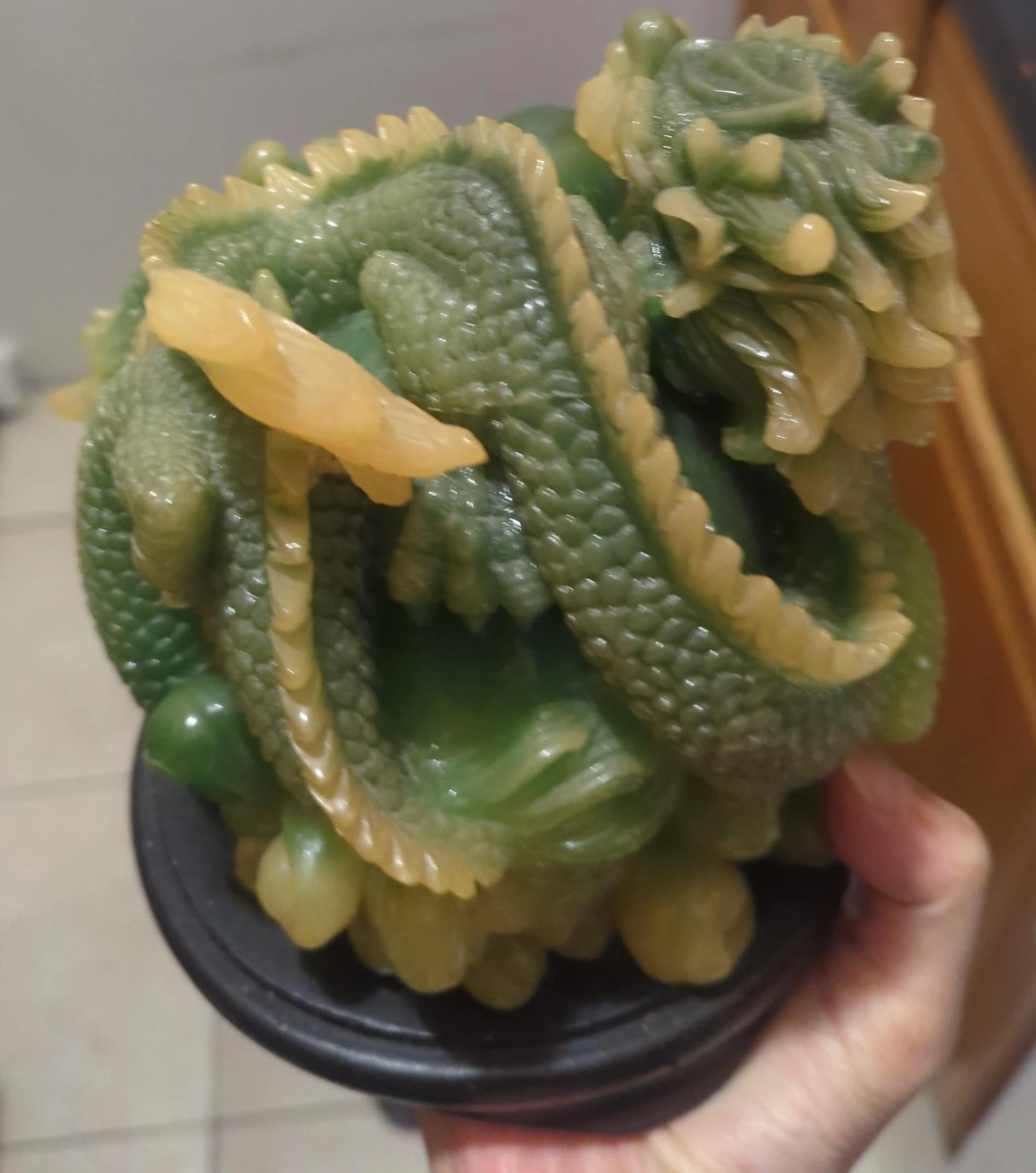 Jade Dragon Figurine