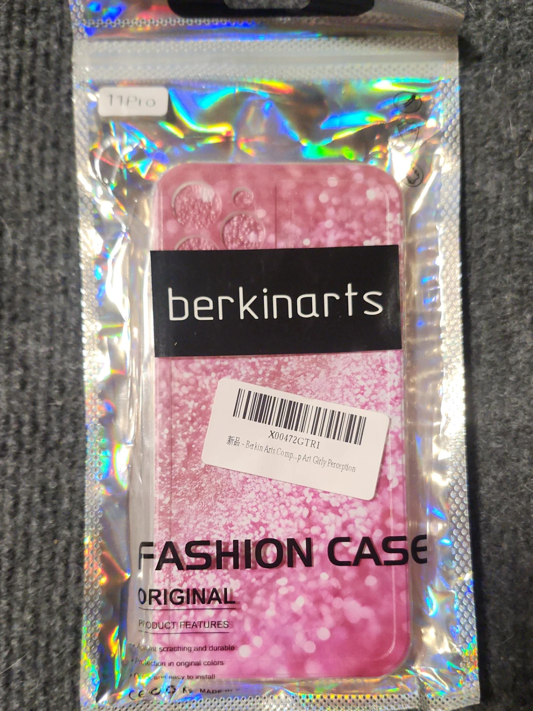 Berkinarts Fashion Case for iPhone 11 Pro - Pink Glitter