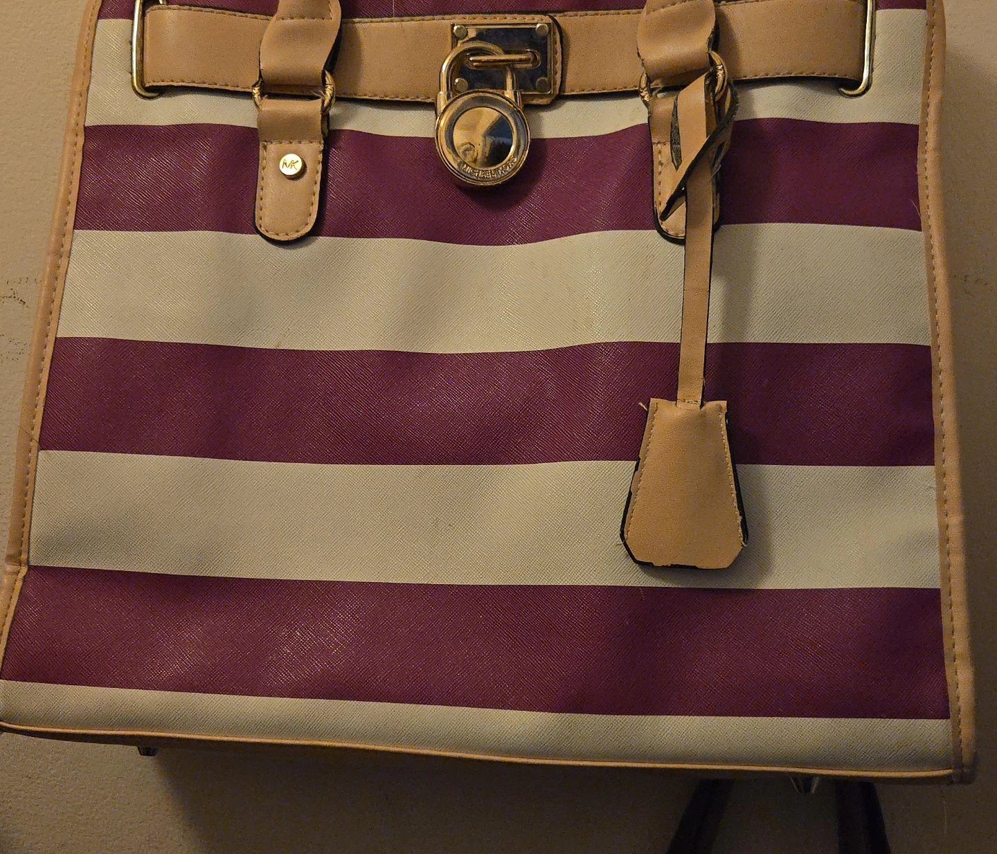 Michael Kors Striped Tote Bag