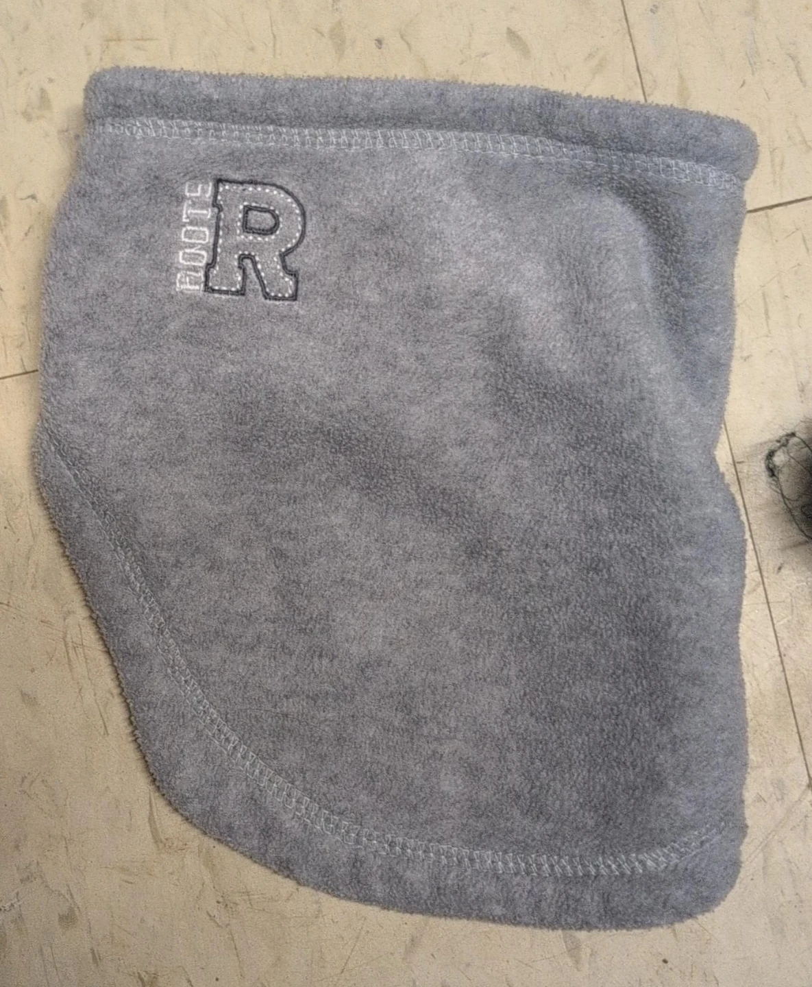 Roots Grey Fleece Neck Warmer Gaiter