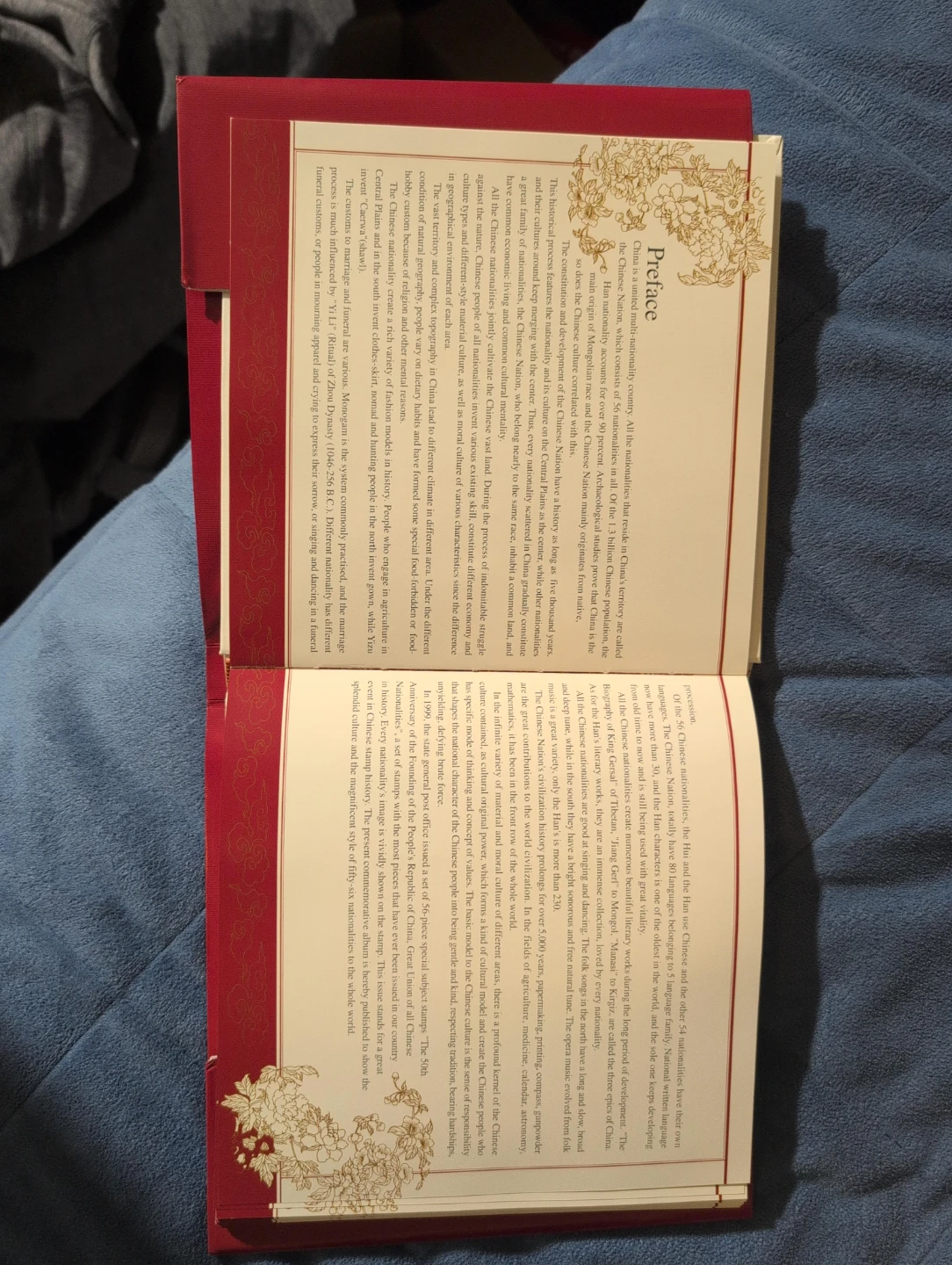postage stamps book from a significant series released by China