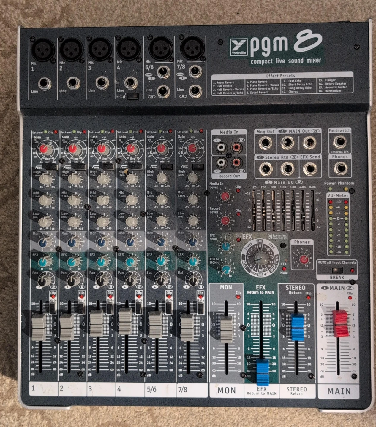 Yorkville PGM8 8-Channel Compact Mixer - Great Condition