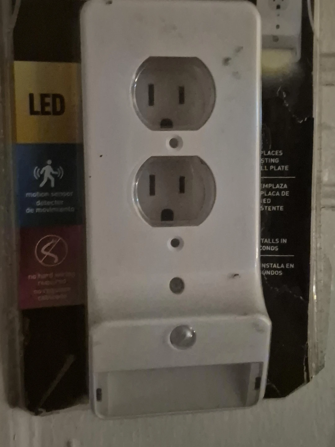 LED Motion Sensor Outlet Cover Night Light