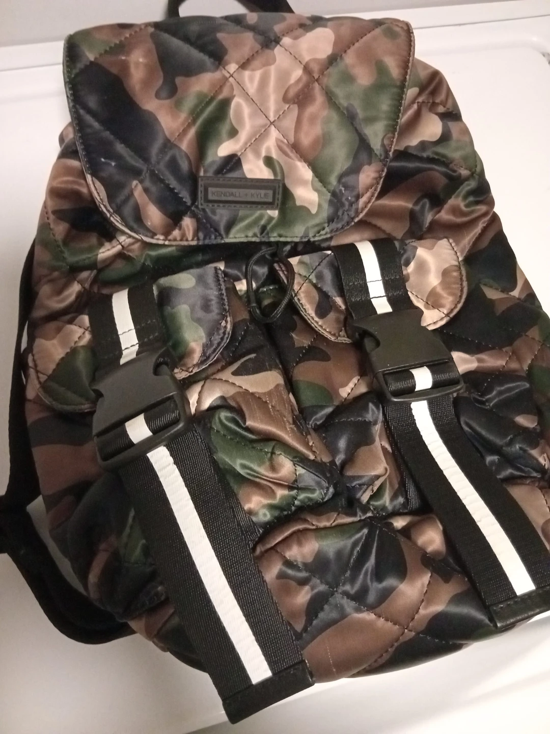 Kendall + Kylie Camouflage Quilted Backpack