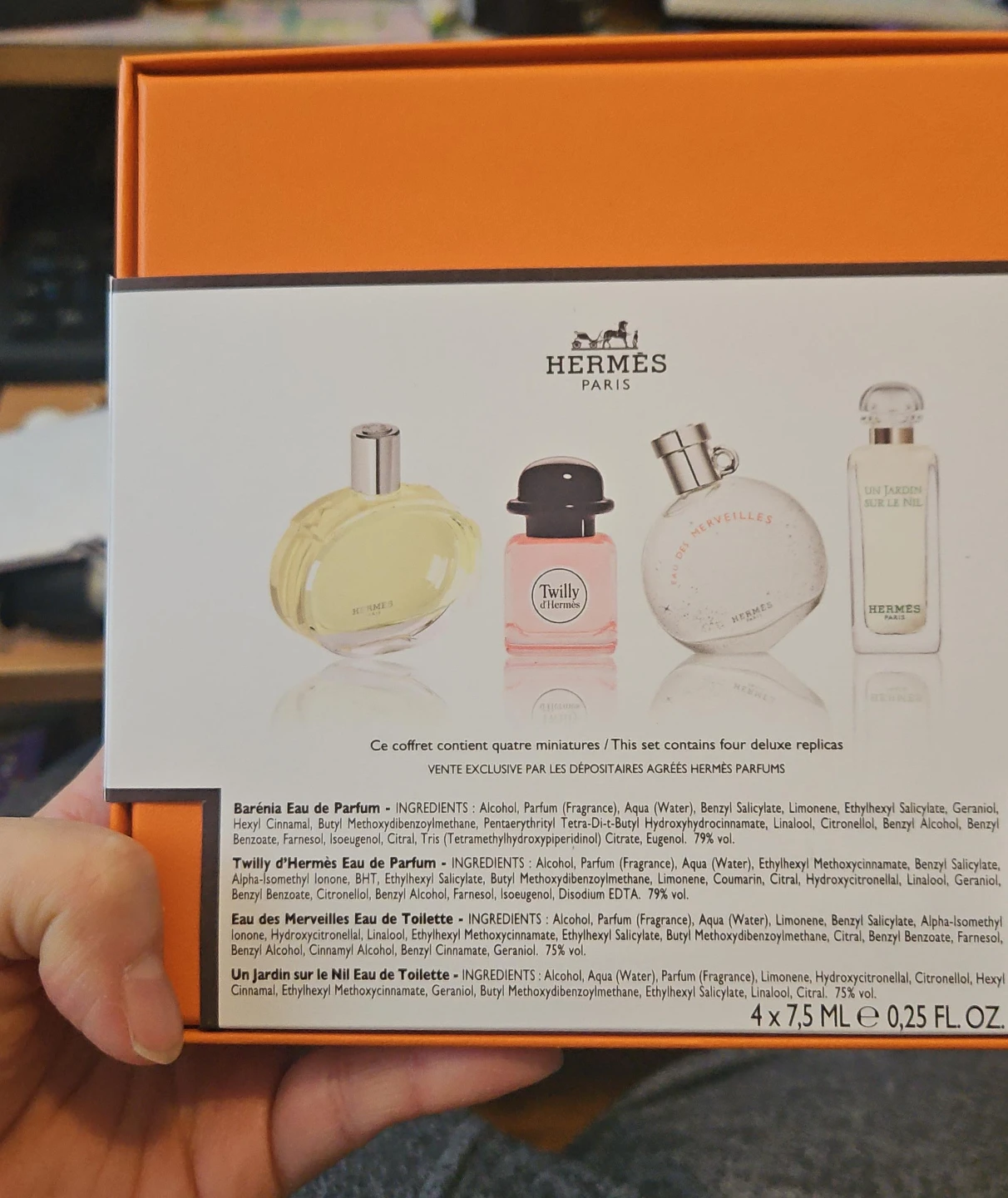Hermès Miniature Perfume Set - 4 x 7.5 mL