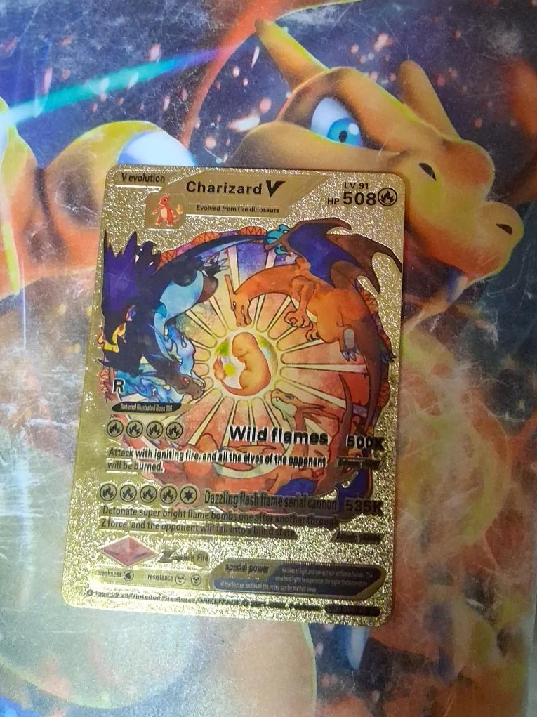Pokemon Charizard V Gold Card