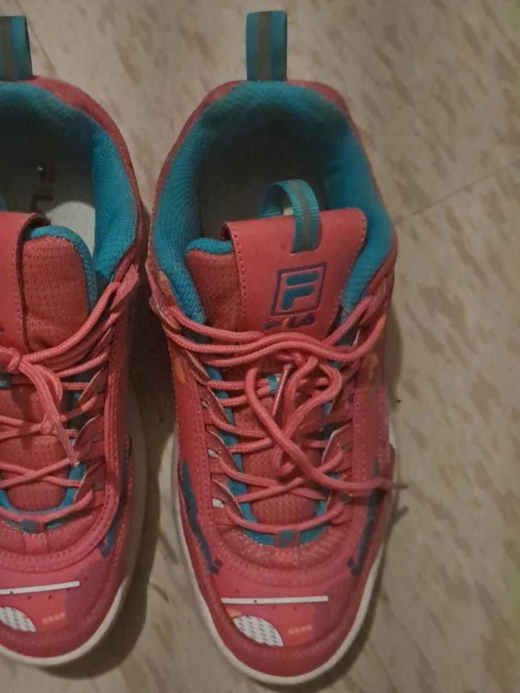 Fila Disruptor Pink and Teal Shoes