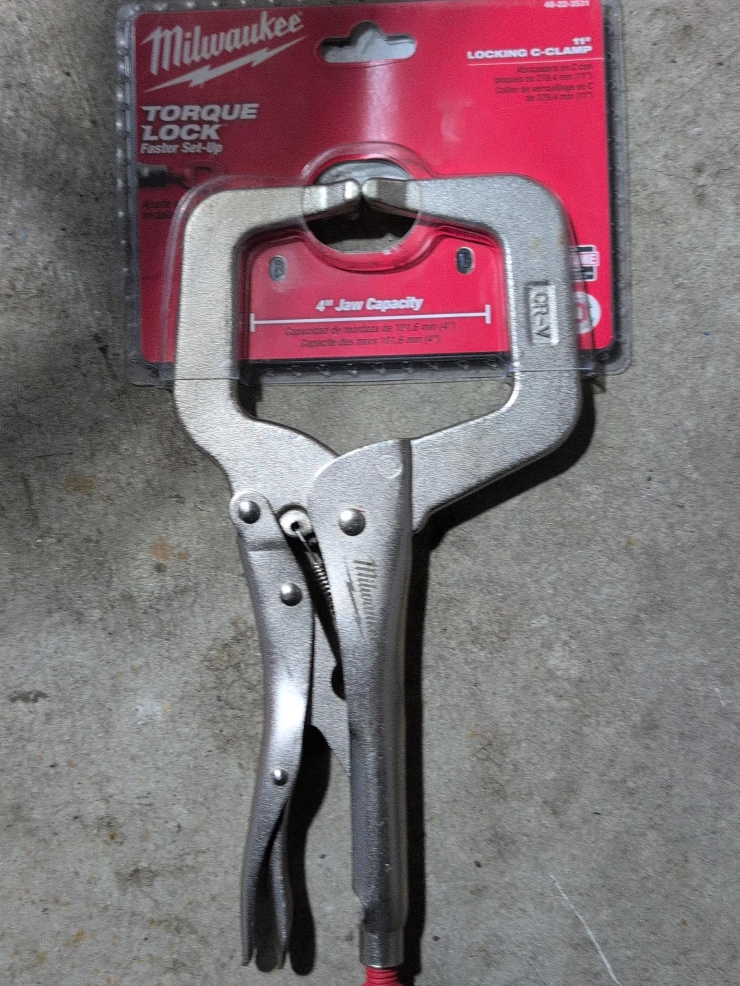 Milwaukee 11" Torque Lock Locking C-Clamp with 4" Jaw Capacity