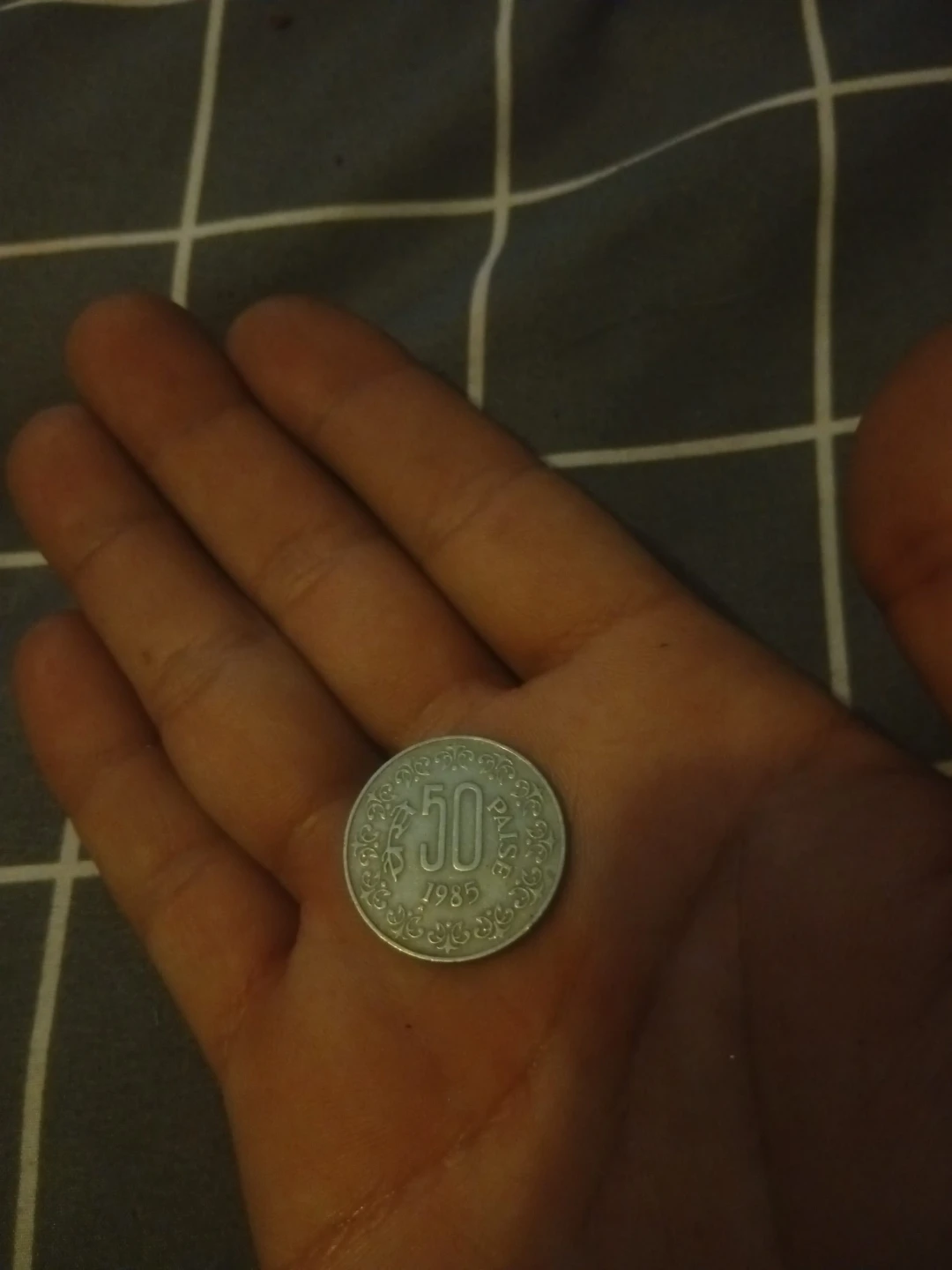 India 50 Paisa Coin 1985