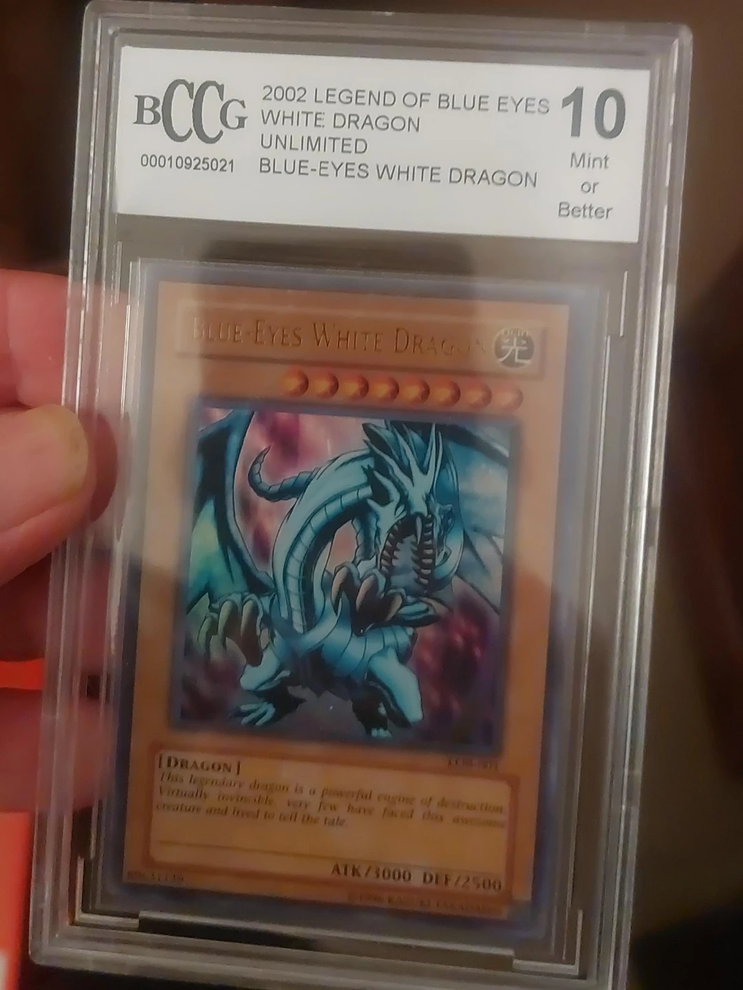 2002 Yu-Gi-Oh! Blue-Eyes White Dragon BCCG 10 Mint