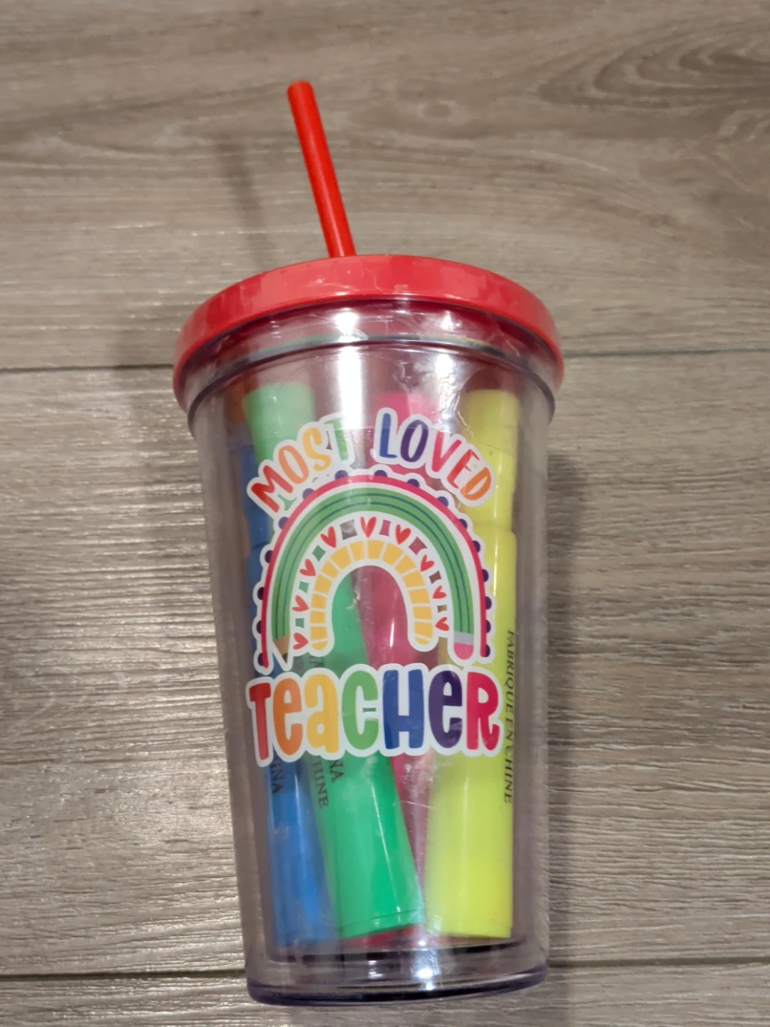 Teacher Tumbler with Straw