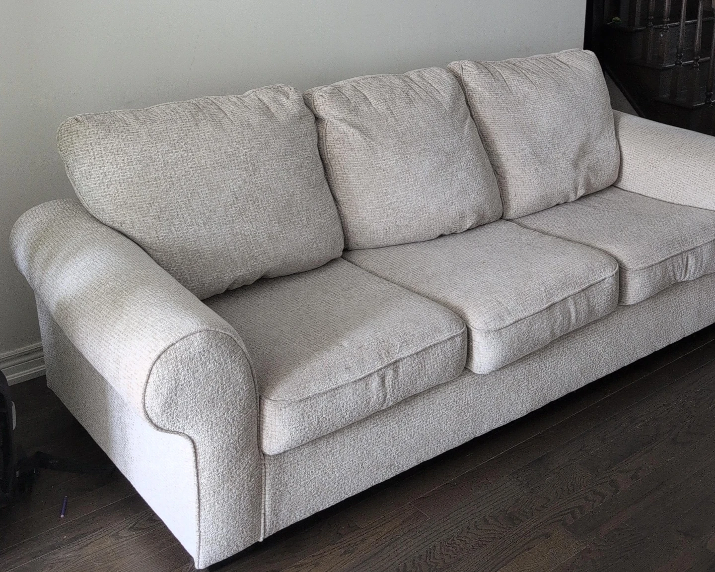 Cream Upholstered Sofa