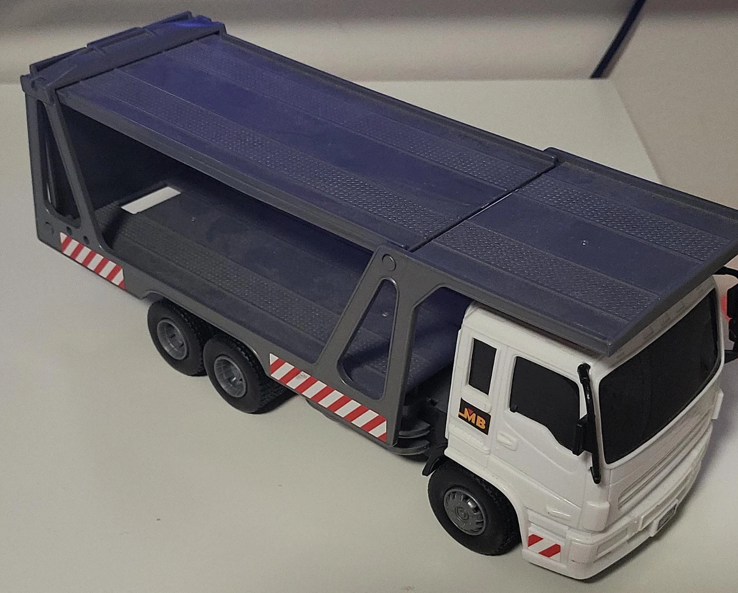 White and Grey Car Carrier Toy Truck with free gift.