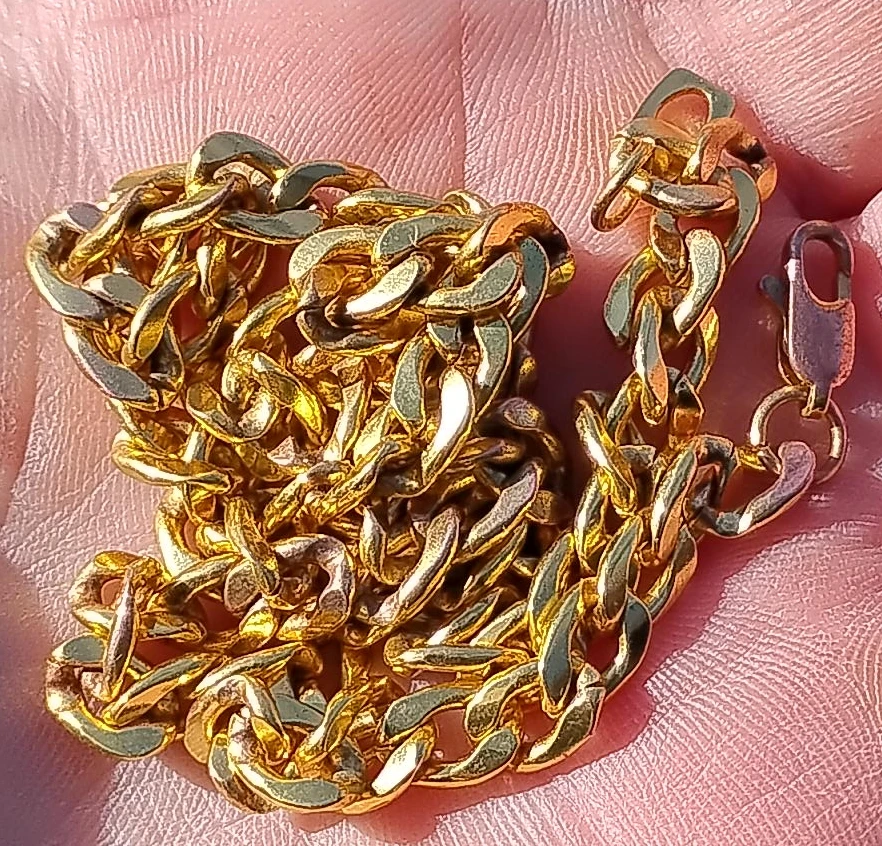 Gold Chain Necklace with Lobster Clasp