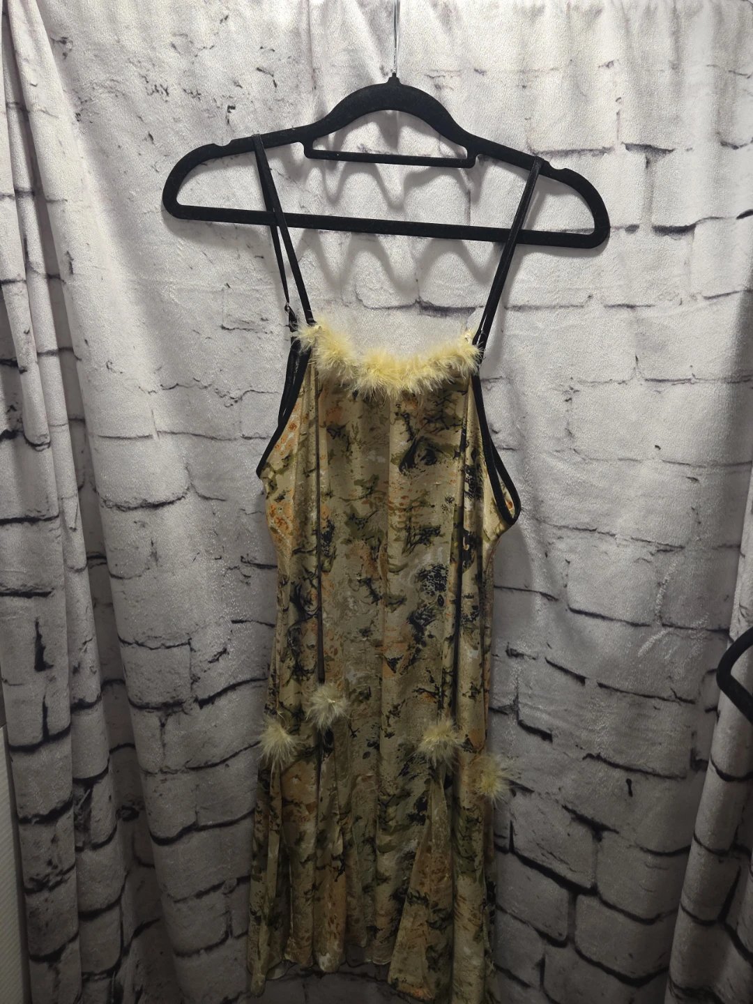 Ameena High Fashion Dress with Feather Accents
