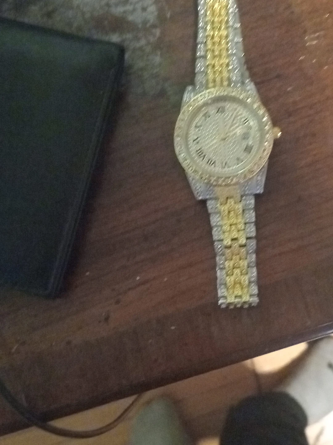 Men's Two-Tone Watch with Diamond Accents