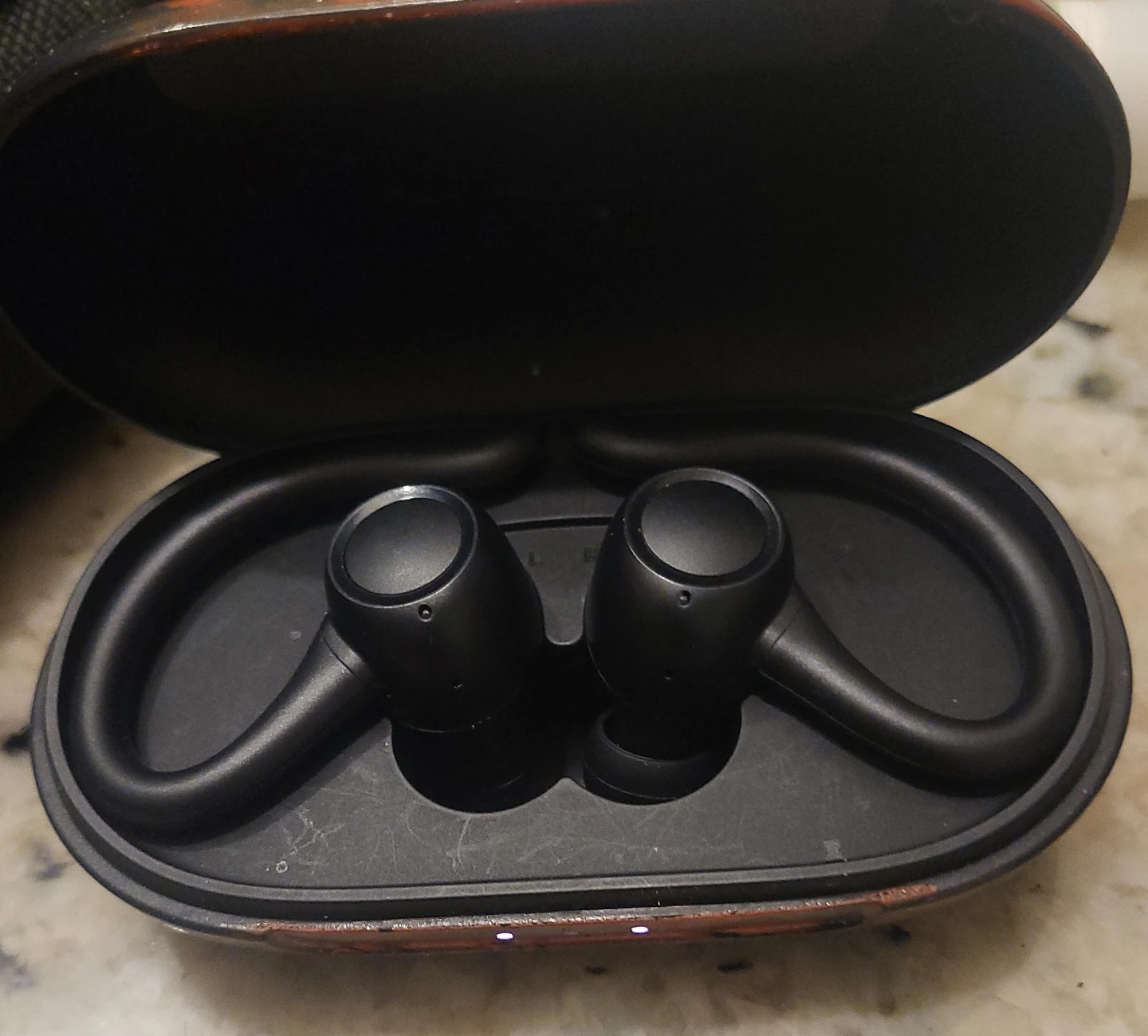 Black Wireless Earbuds with Charging Case