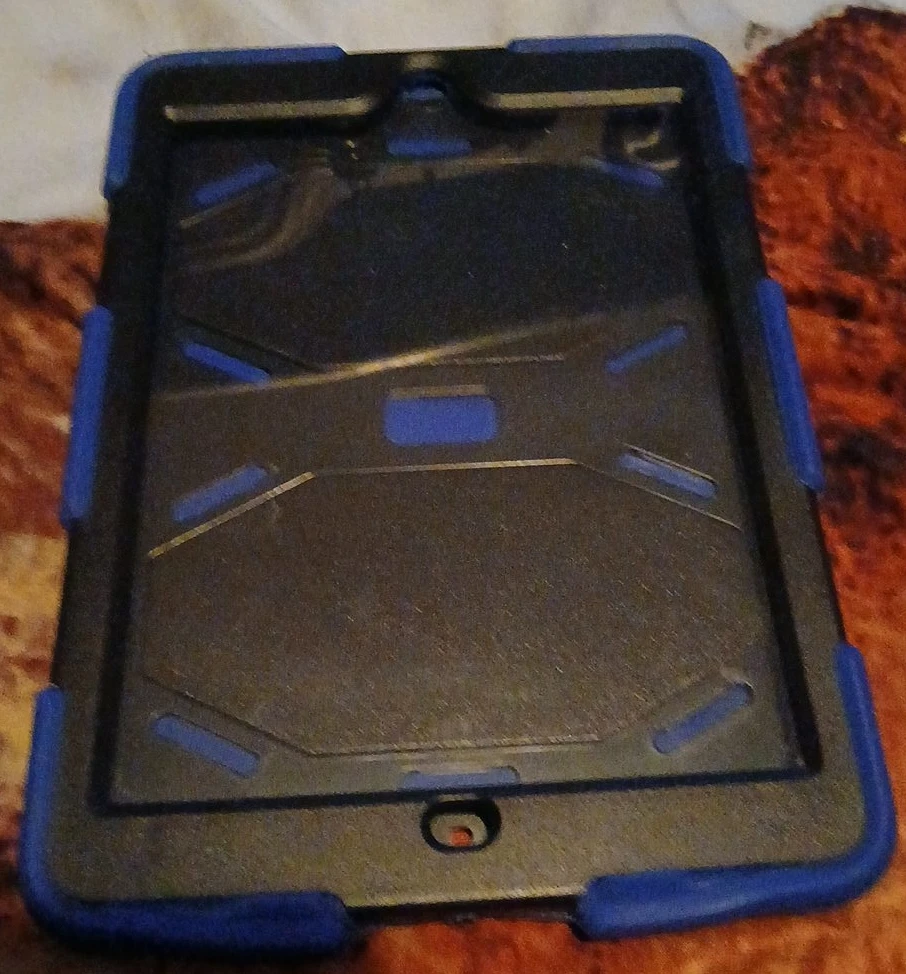 Black and Blue Rugged Tablet Case