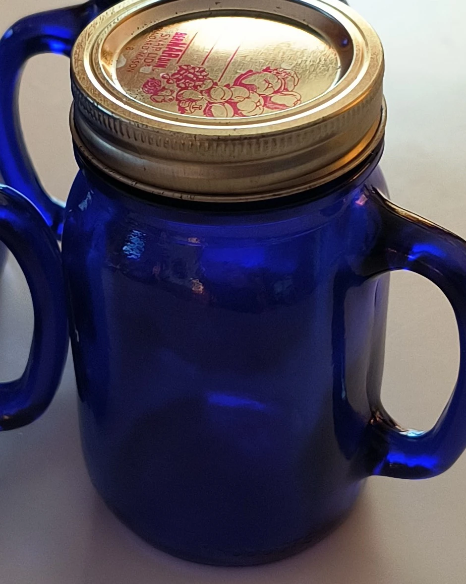 12  400ml Ball Mason Jar Mug - Blue