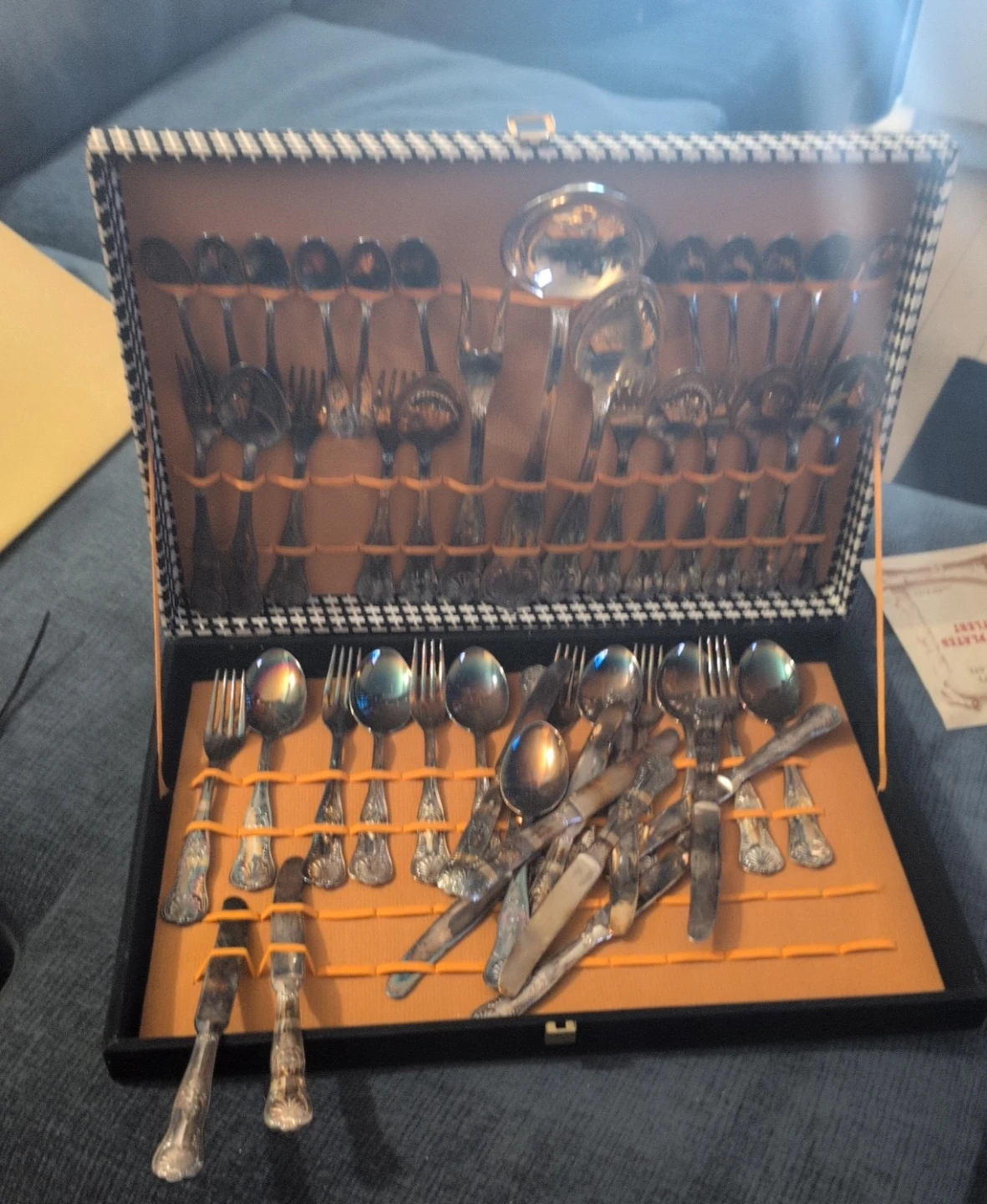 Silver Plated Flatware Set in Case
