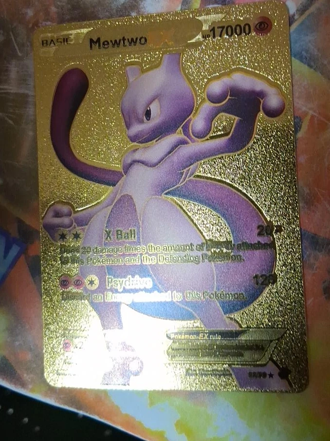 Mewtwo EX Gold Pokemon Card