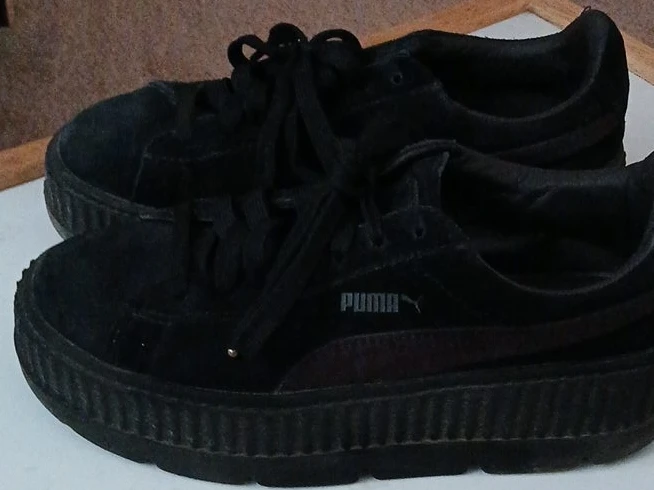 Puma Fenty Platform Sneakers Black Suede