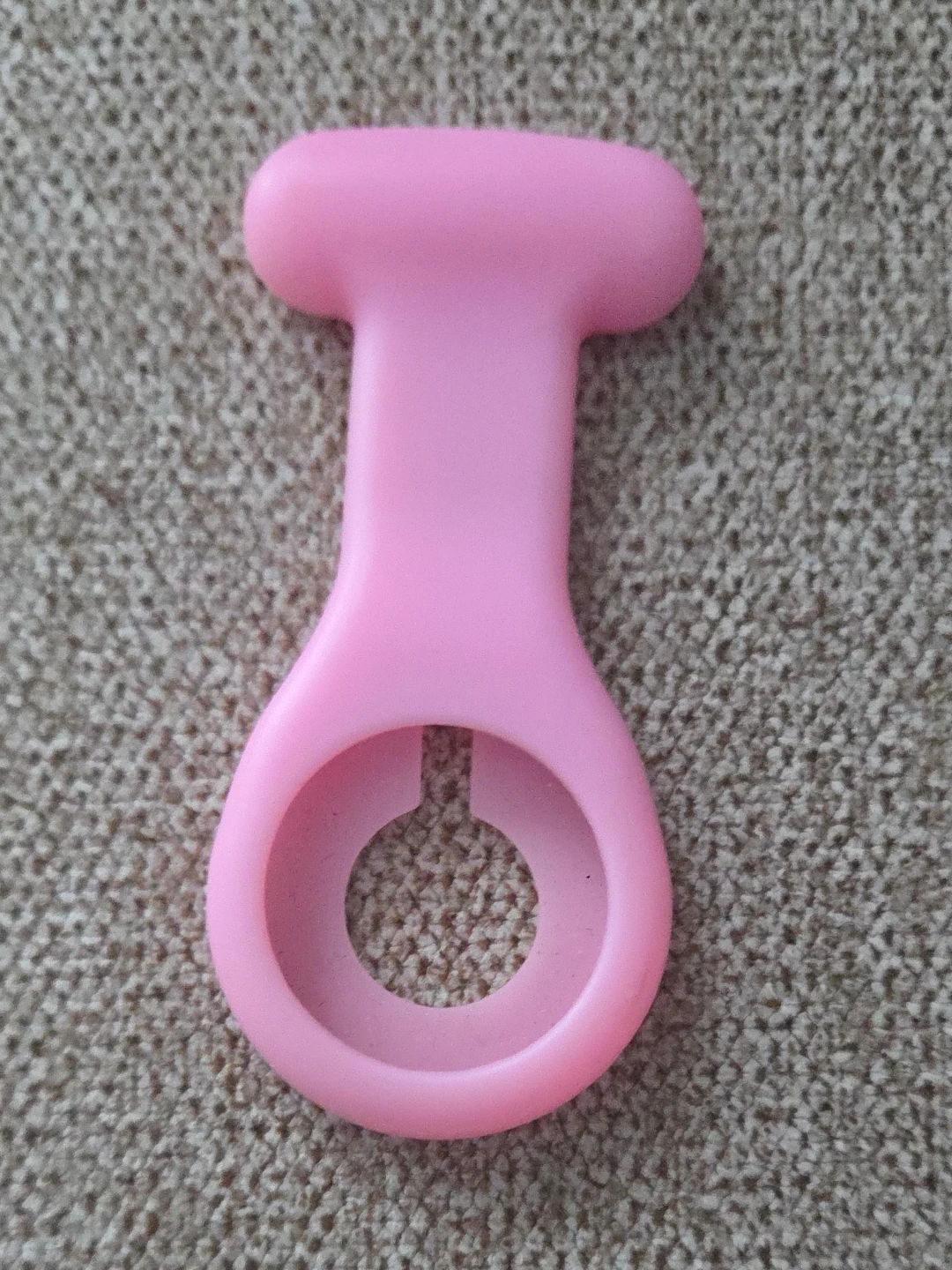 Pink Silicone Watch or Air Tag Holder