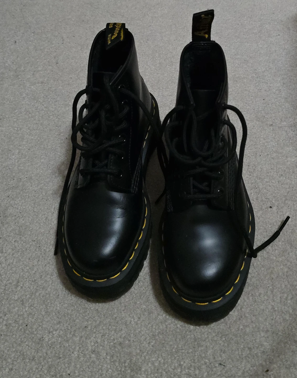 Dr. Martens Black Leather Lace-Up Boots