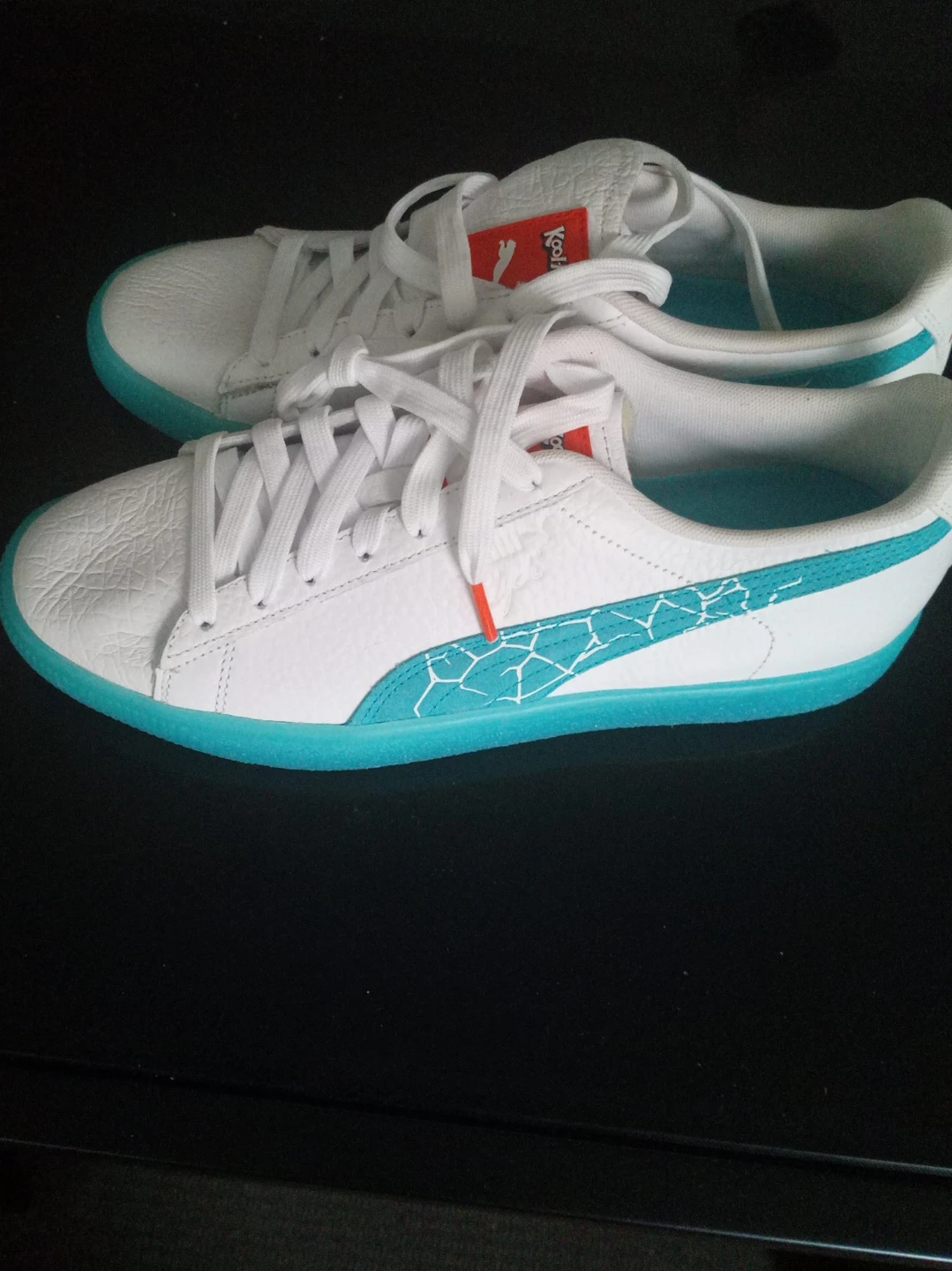 Puma White/Aqua Lifestyle Sneakers