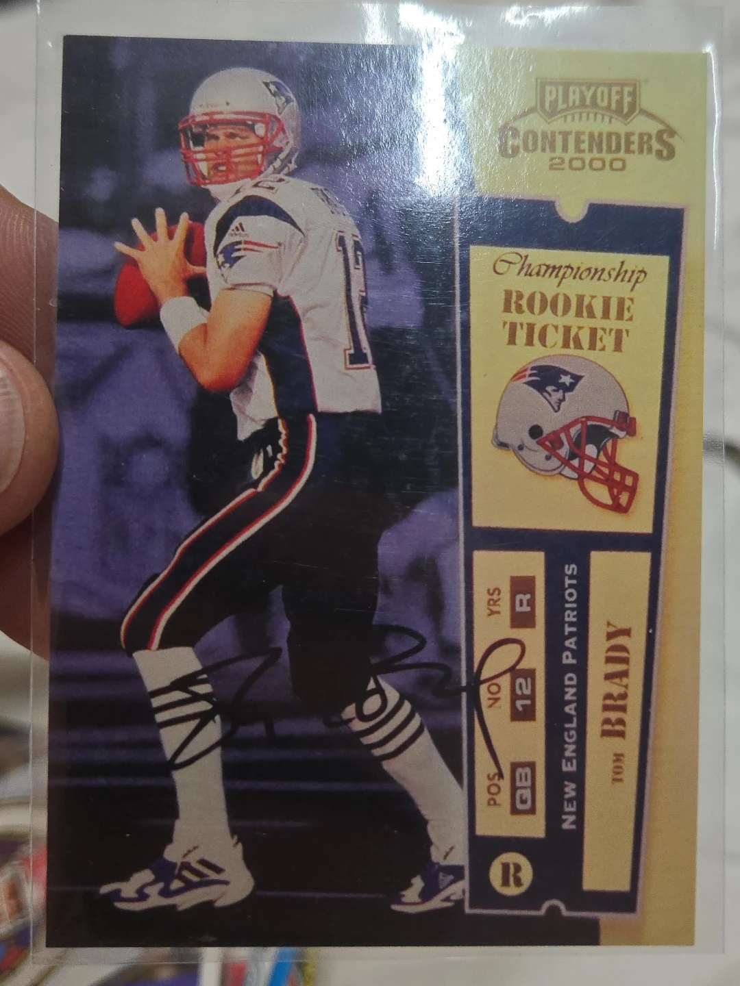 2000 Playoff Contenders Tom Brady Rookie Ticket Card