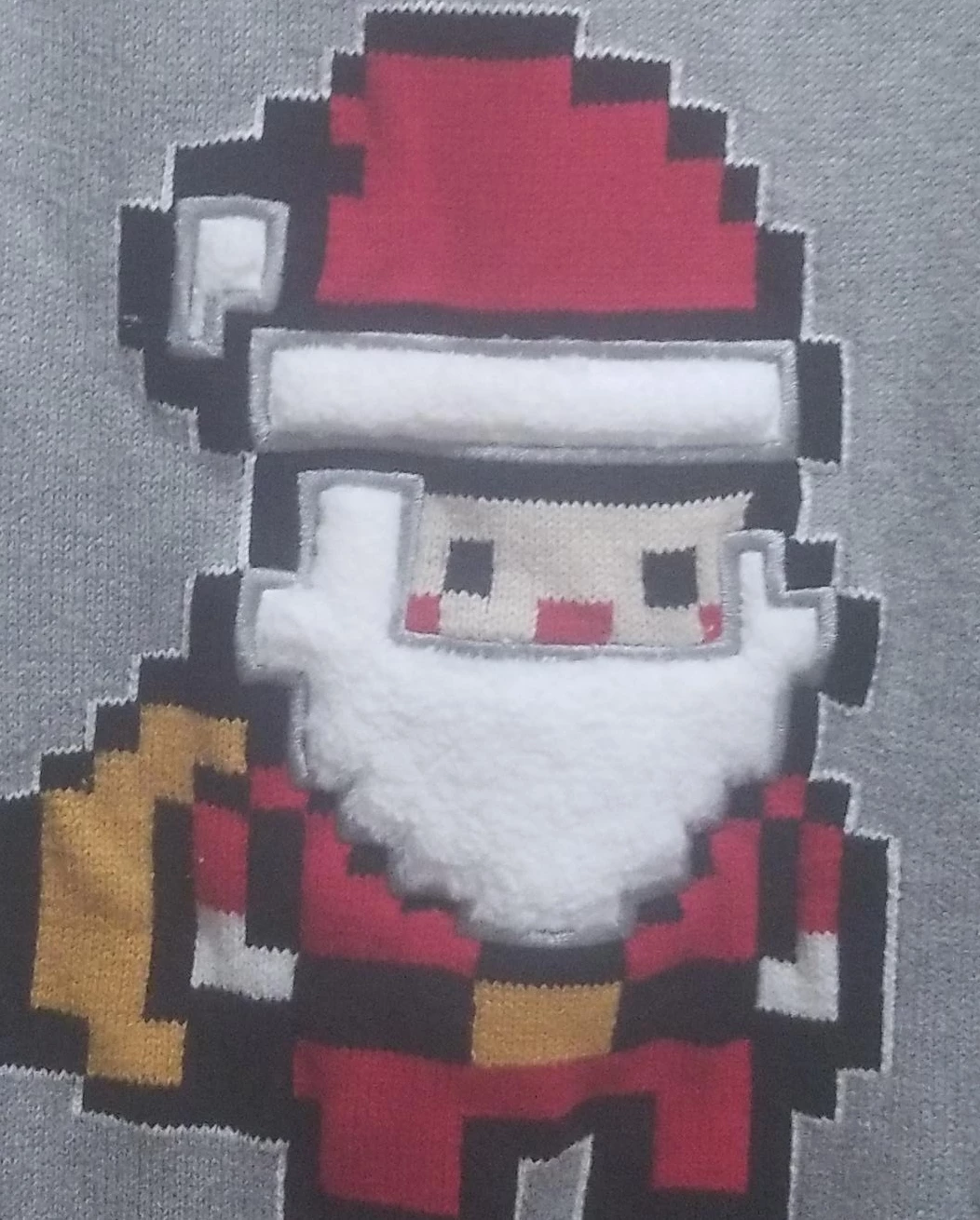 Pixelated Santa Claus Christmas Sweater