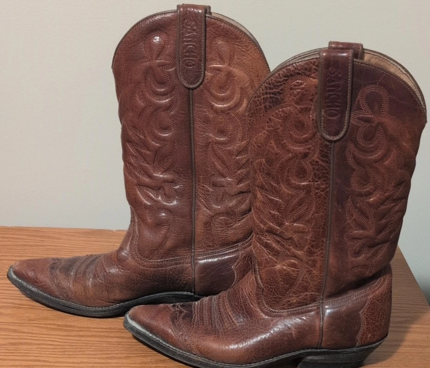 Sancho Western Cowboy Boots - Brown Leather