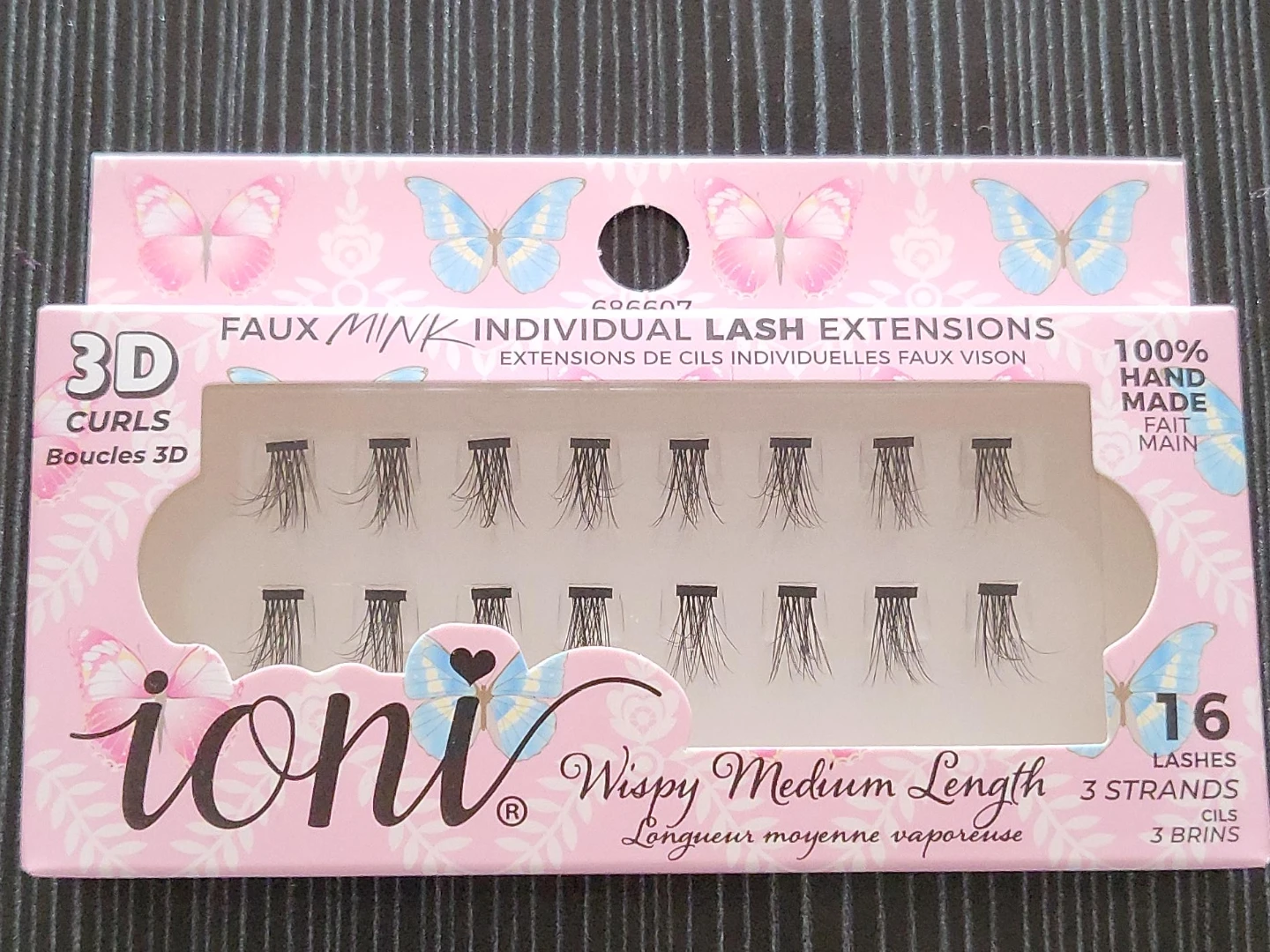 Ioni Faux Mink Wispy Medium Length Individual Lash Extensions