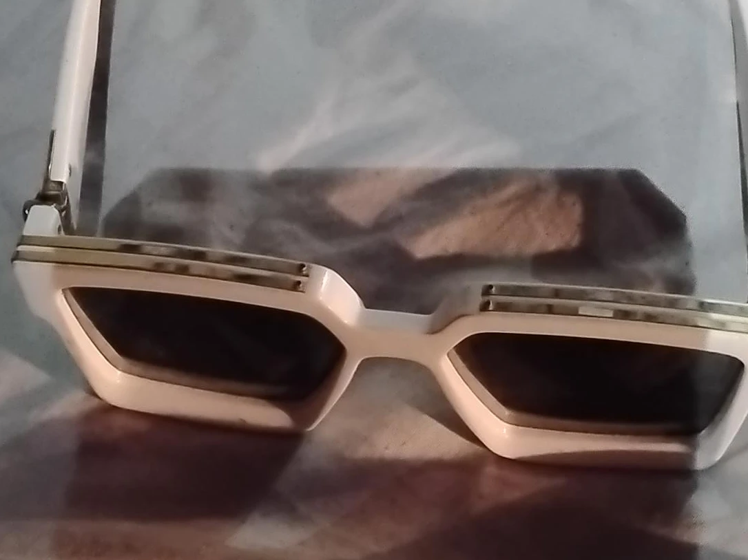 White Oversized Square Sunglasses